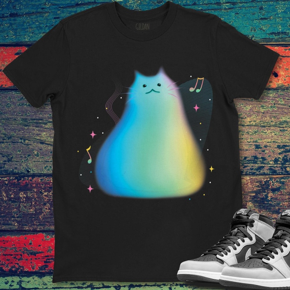Disney Soul Cat Portrait Music Notes T-shirt Unisex T-Shirt For Men Women